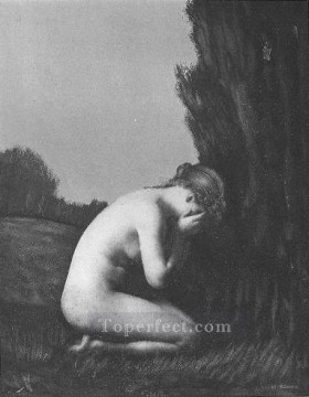 ninfa qui pleure desnuda Jean Jacques Henner Pinturas al óleo